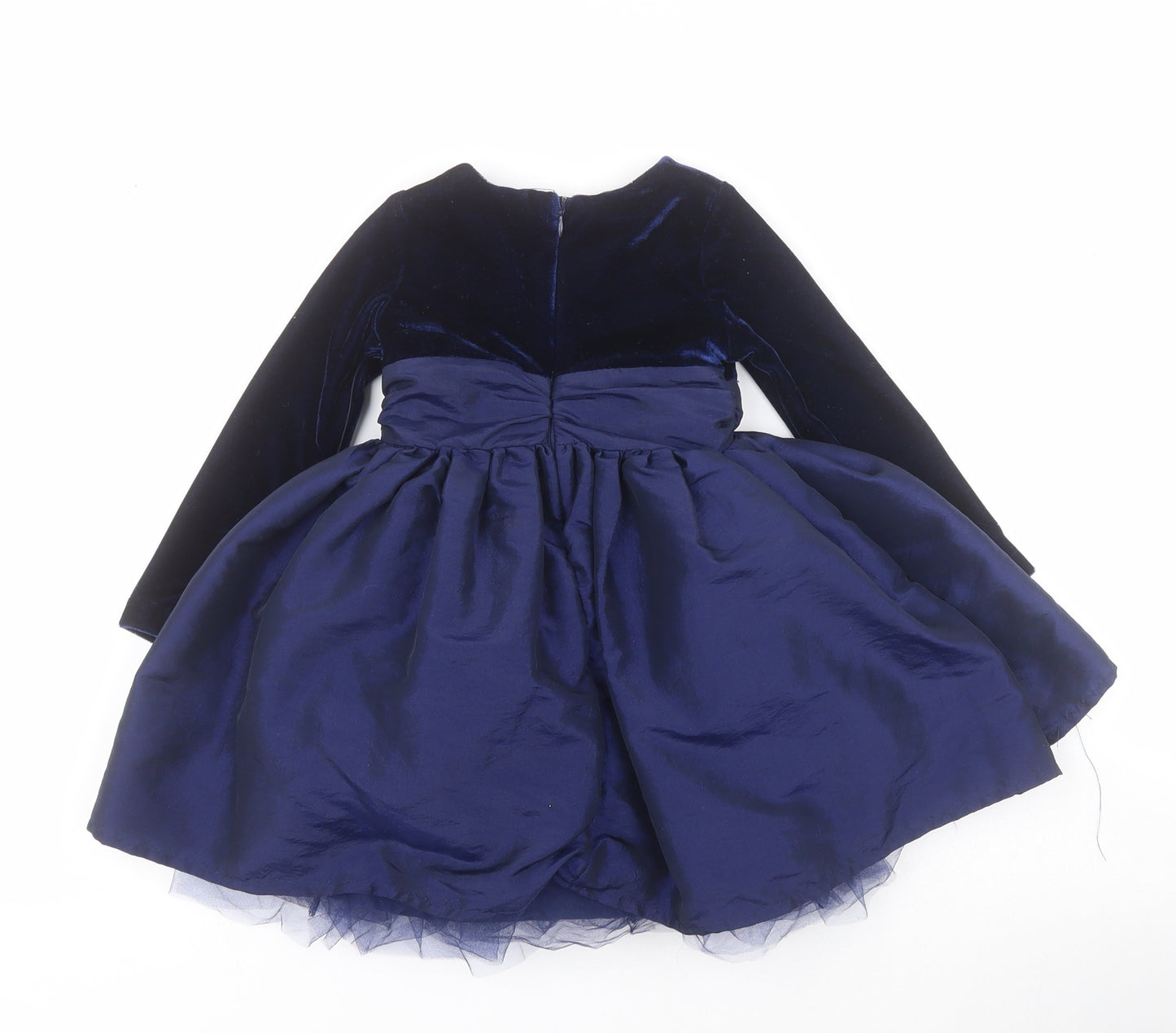 Dunnes Baby Blue  Polyester Tutu Dress  Size 9-12 Months  Round Neck Zip