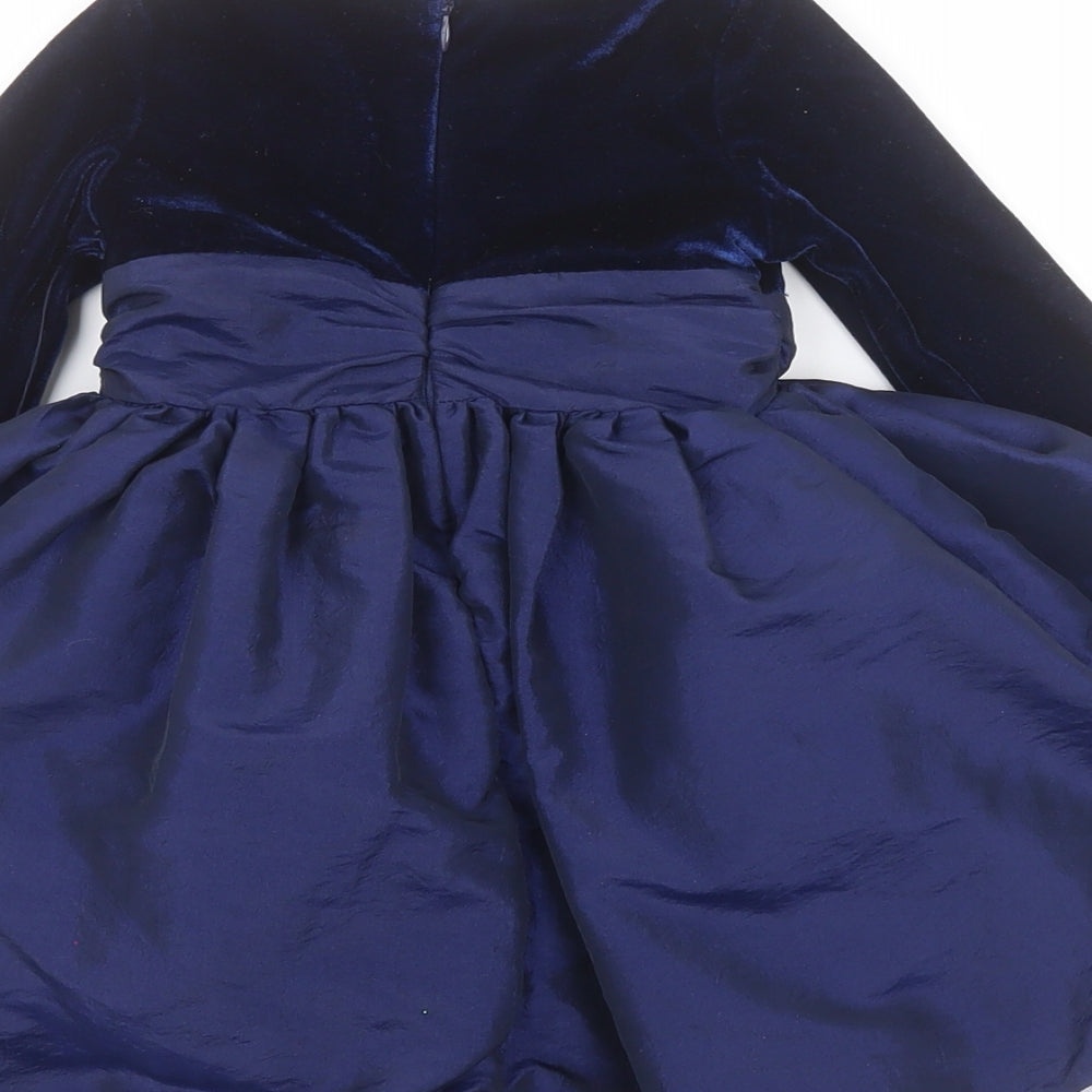 Dunnes Baby Blue  Polyester Tutu Dress  Size 9-12 Months  Round Neck Zip
