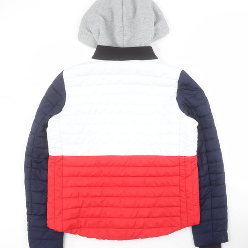 Superdry Boys Blue Colourblock  Puffer Jacket Coat Size 12 Years  Zip