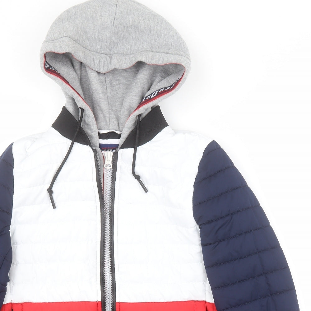 Superdry Boys Blue Colourblock  Puffer Jacket Coat Size 12 Years  Zip