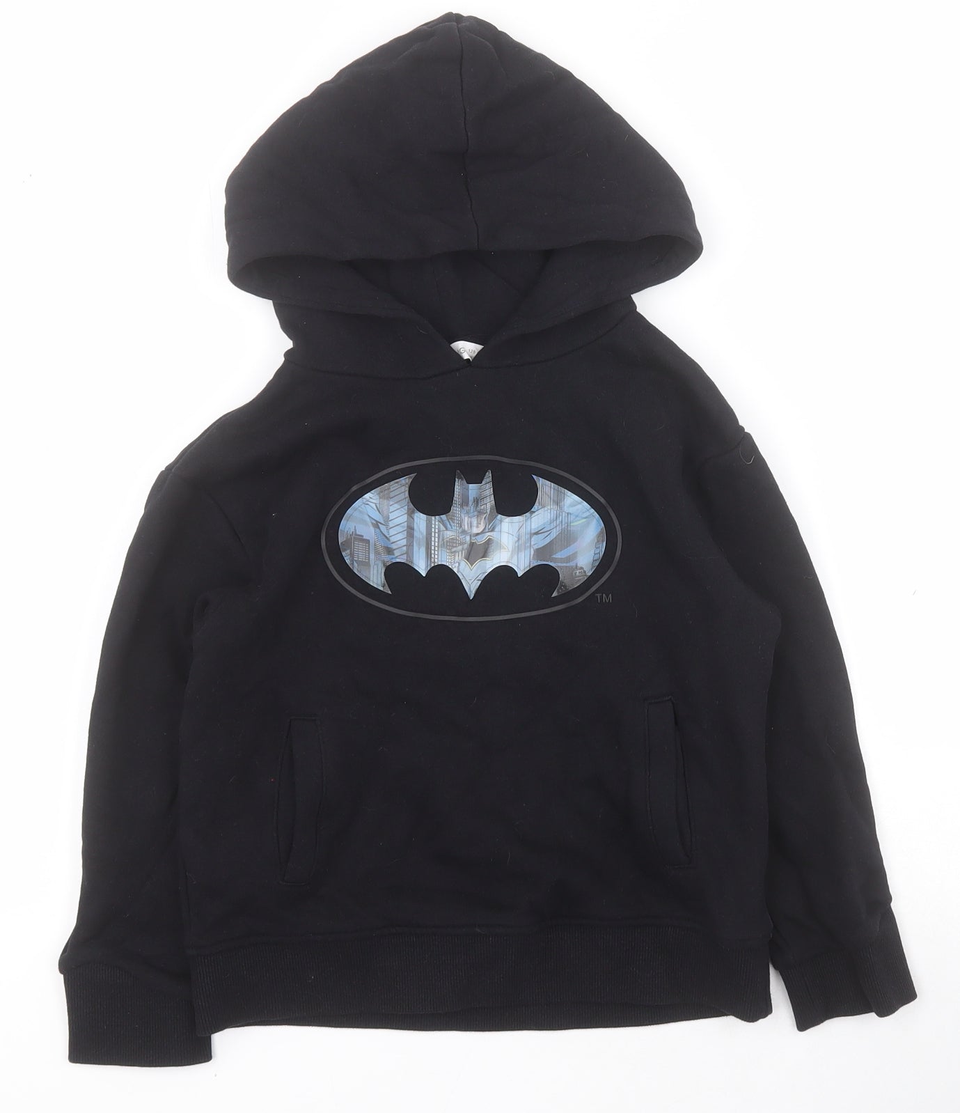 Mango Boys Black  100% Cotton Pullover Hoodie Size 7-8 Years  Pullover - Batman