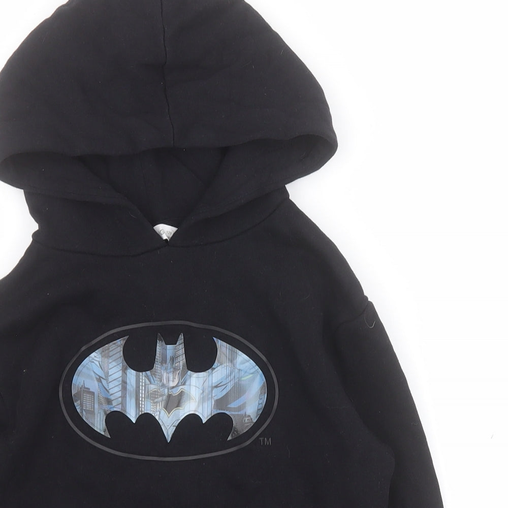 Mango Boys Black  100% Cotton Pullover Hoodie Size 7-8 Years  Pullover - Batman
