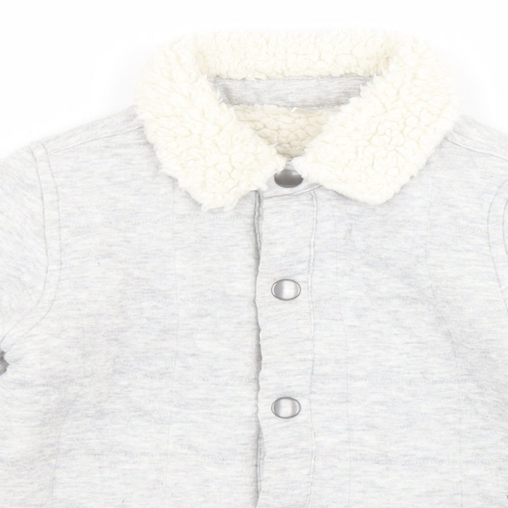 TU Baby Grey   Quilted Coat Size 18-24 Months   Button