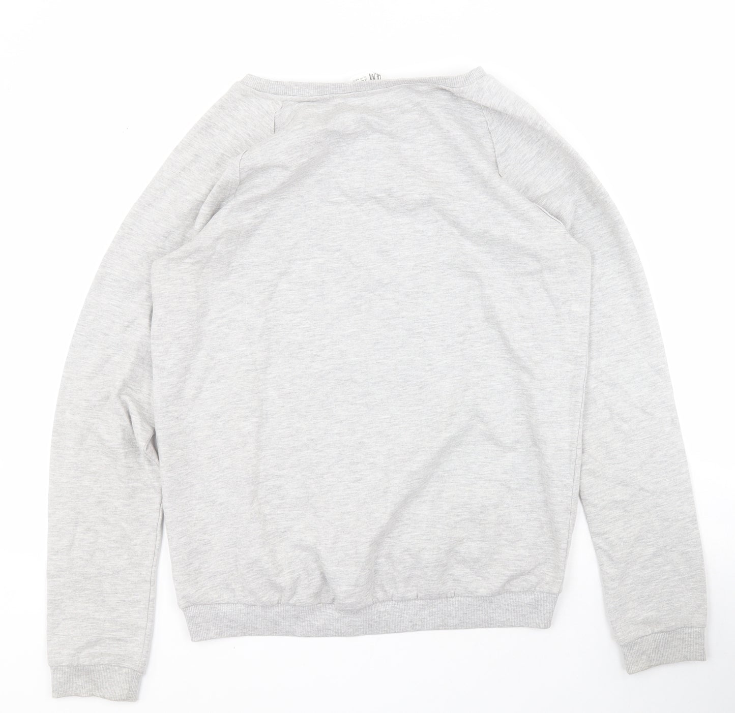 H&M Girls Grey  Cotton Pullover Sweatshirt Size 15 Years  Pullover - Christmas