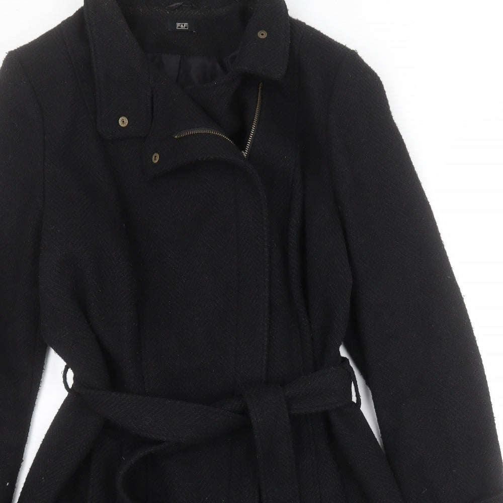 F&F Womens Black   Pea Coat Blazer Size 22  Zip