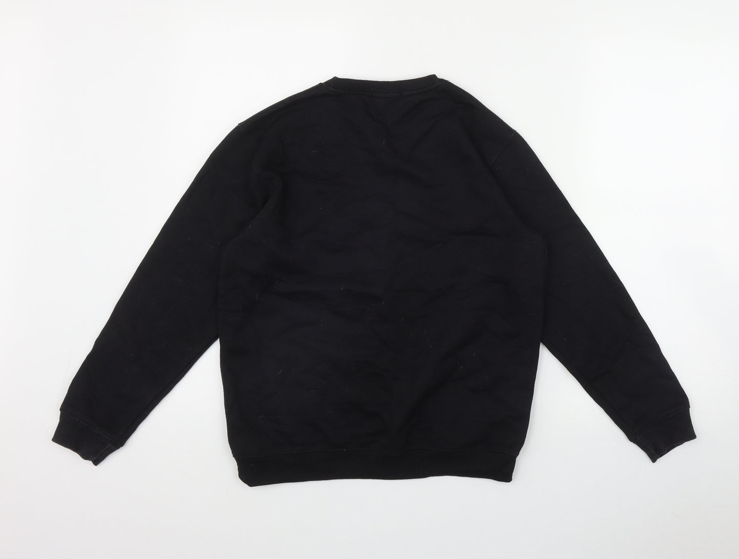 GW Classy Boys Black  Cotton Pullover Sweatshirt Size 13-14 Years