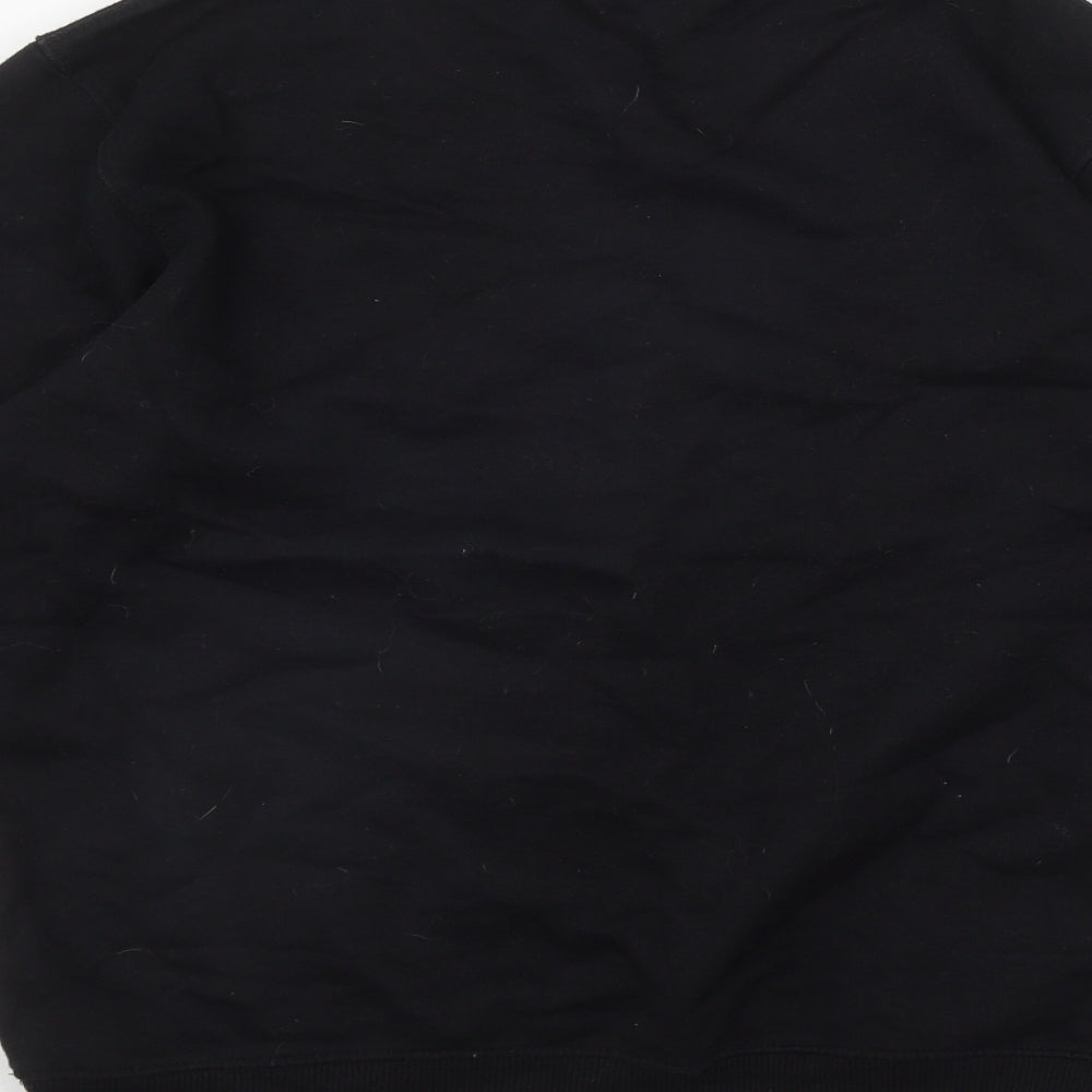 GW Classy Boys Black  Cotton Pullover Sweatshirt Size 13-14 Years