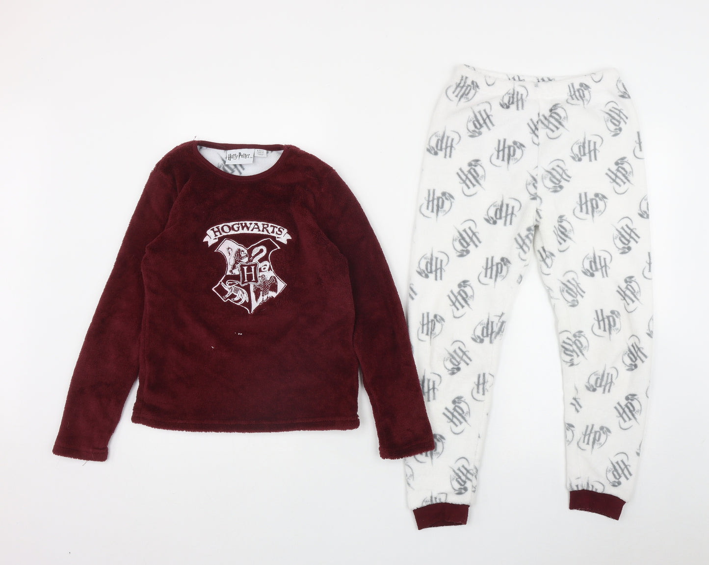 Harry Potter Boys Red Geometric Polyester  Pyjama Set Size 8-9 Years