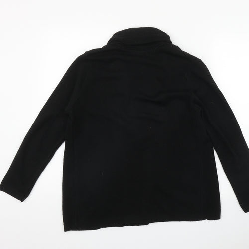 Ann Marie Womens Black V-Neck  Acrylic Cardigan Jumper Size S