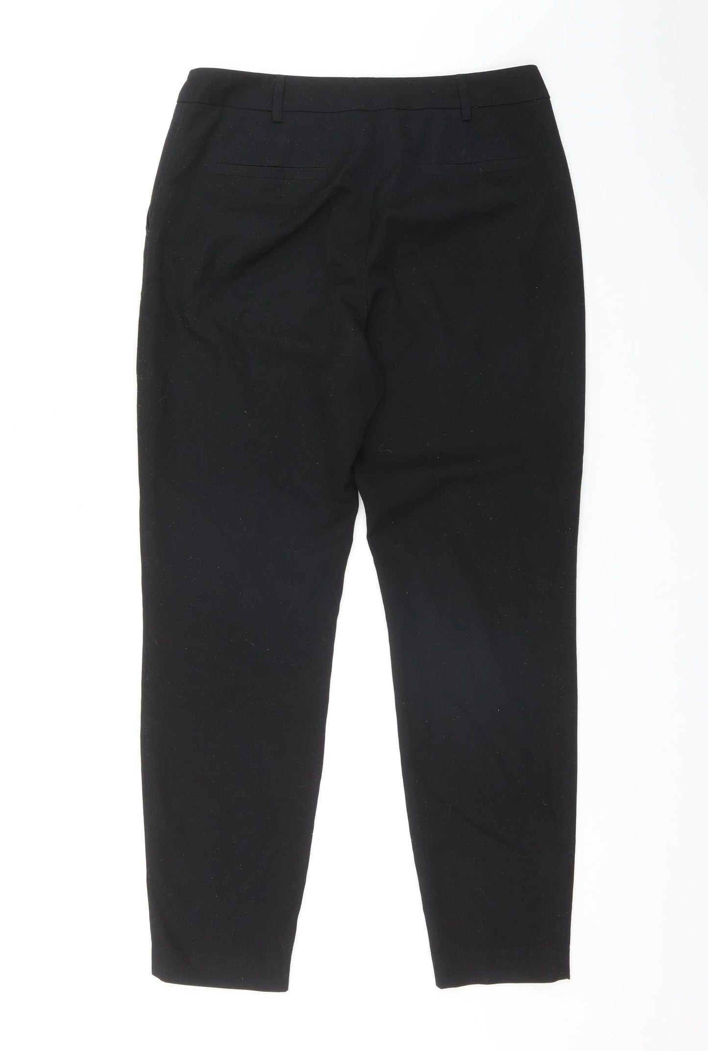 TU Womens Black  Polyester Trousers  Size 12 L29 in Regular Zip