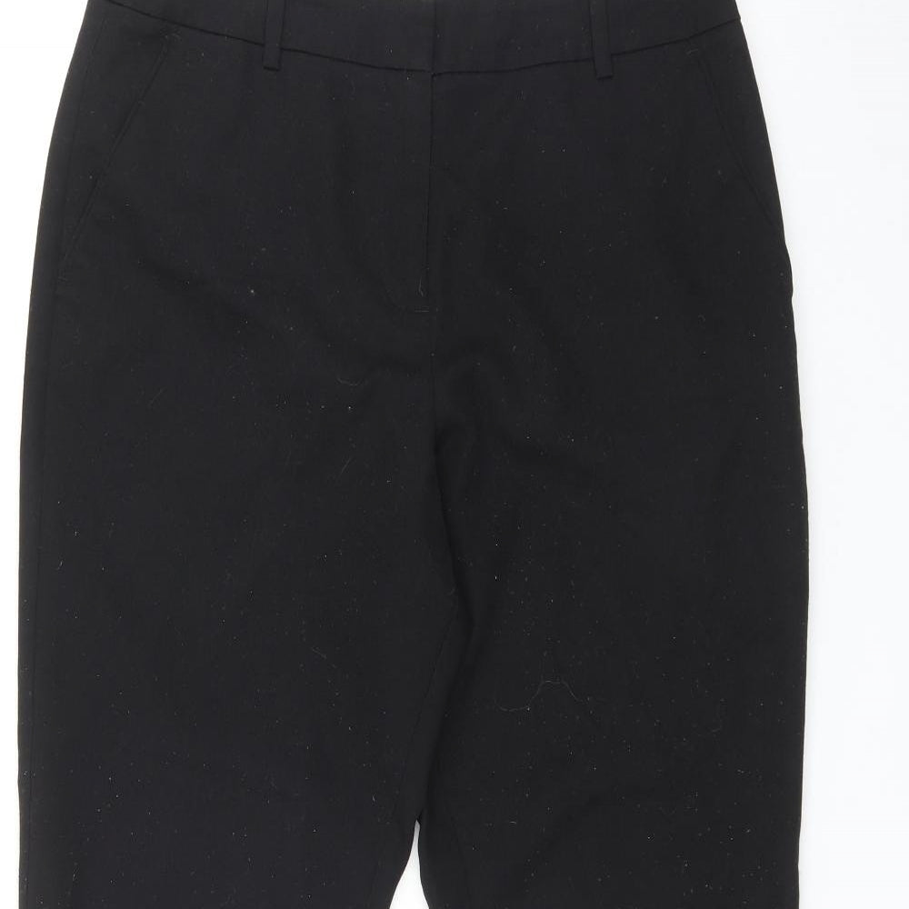 TU Womens Black  Polyester Trousers  Size 12 L29 in Regular Zip