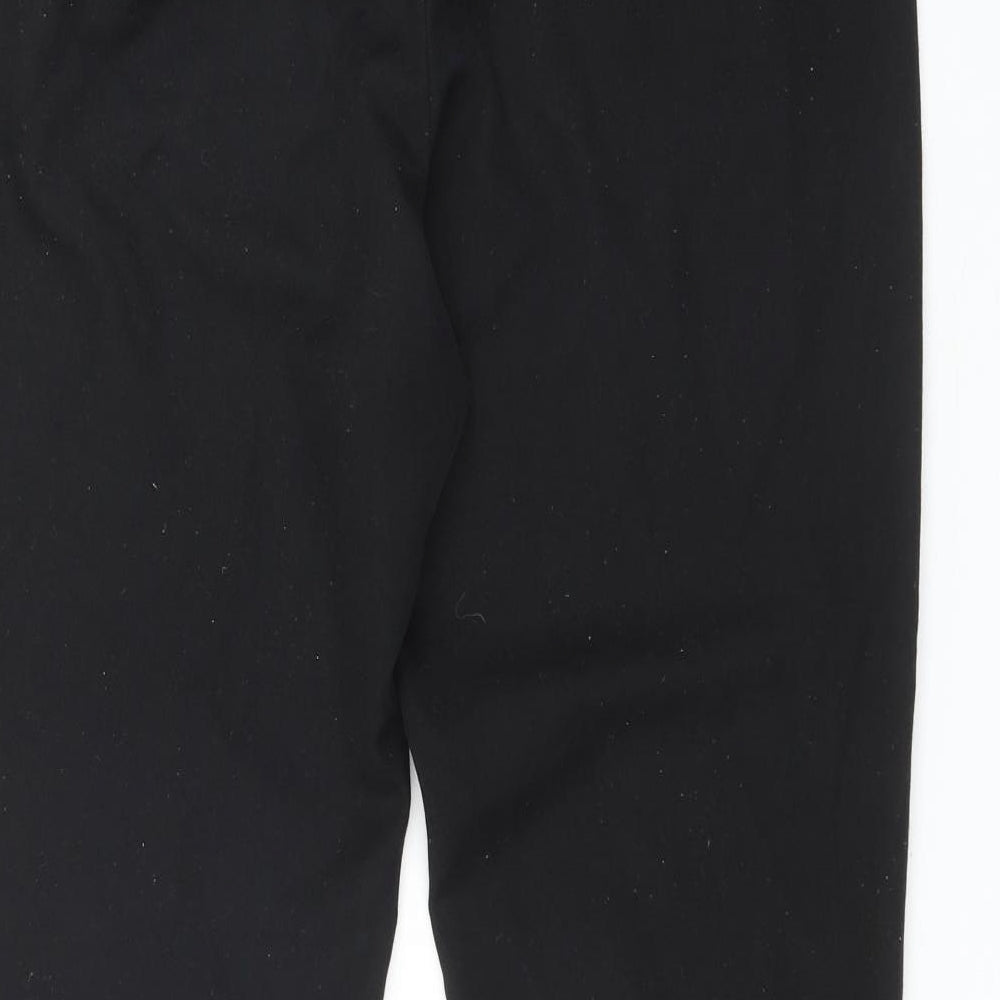 TU Womens Black  Polyester Trousers  Size 12 L29 in Regular Zip