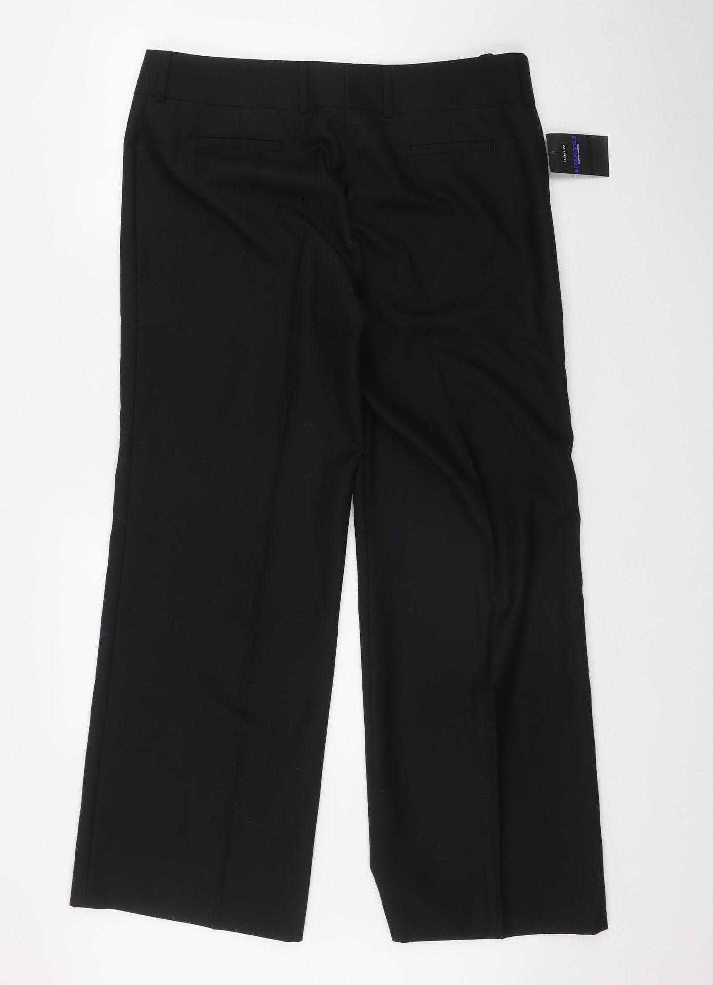 Club Class Womens Black  Polyester Trousers  Size 16 L31 in Regular Zip