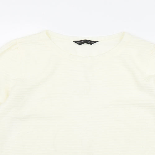 Dorothy Perkins Womens Ivory Round Neck  Acrylic Pullover Jumper Size 14
