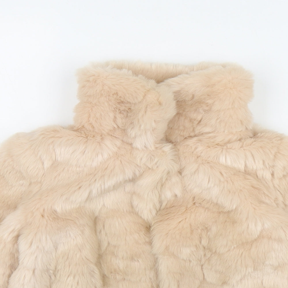 Marks and Spencer Girls Pink   Jacket  Size 7-8 Years  Hook & Eye