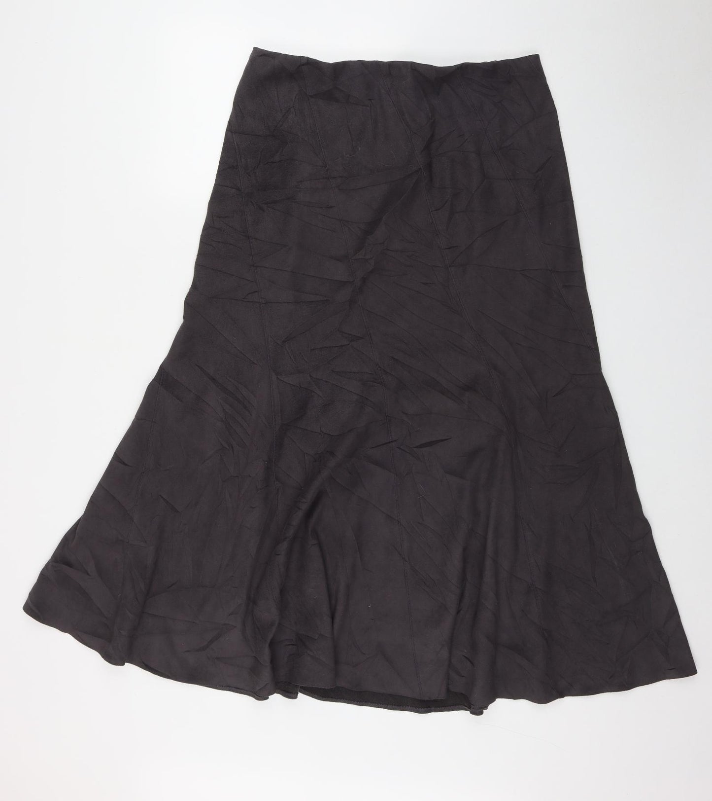 Marks and Spencer Womens Grey  Polyester Flare Skirt Size 16