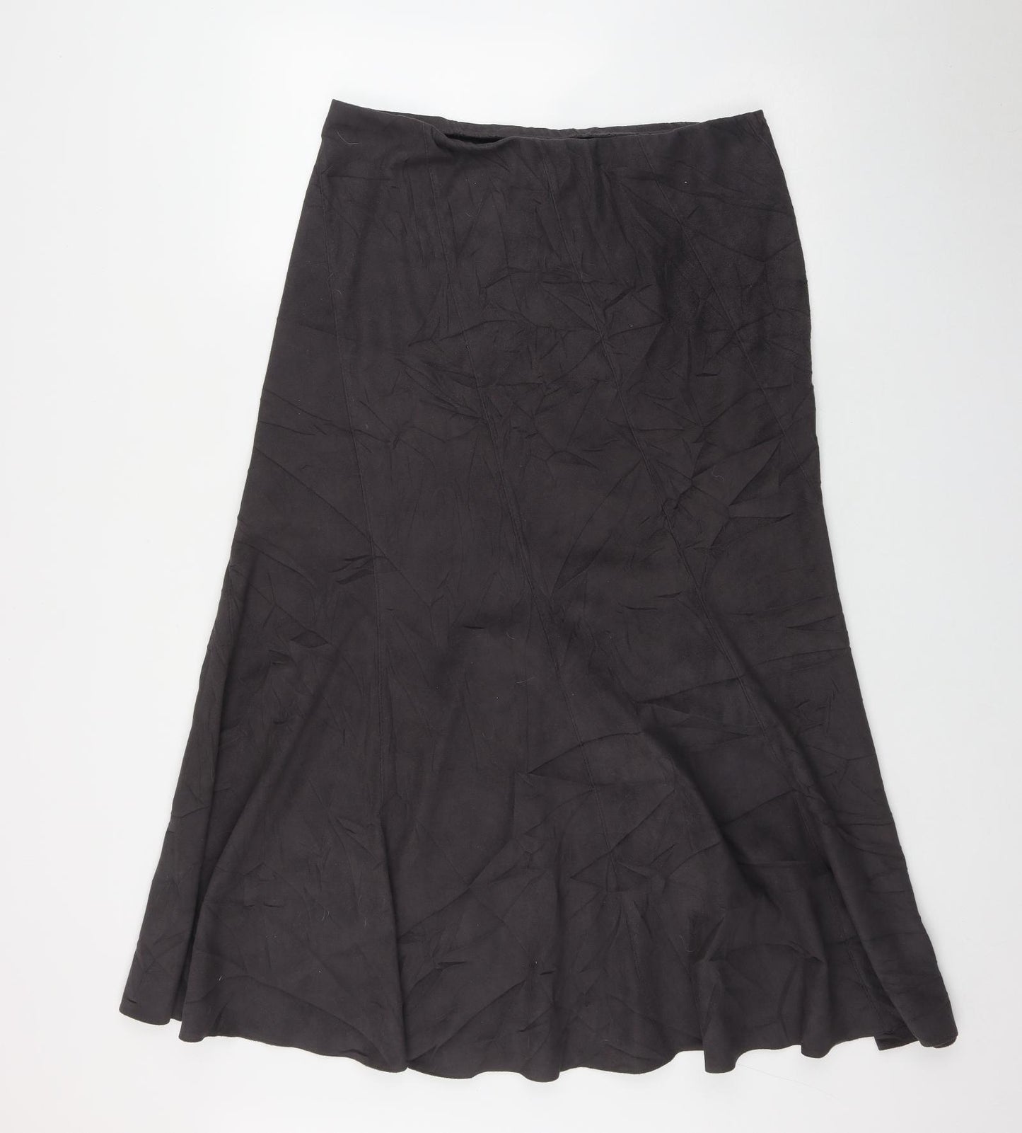 Marks and Spencer Womens Grey  Polyester Flare Skirt Size 16