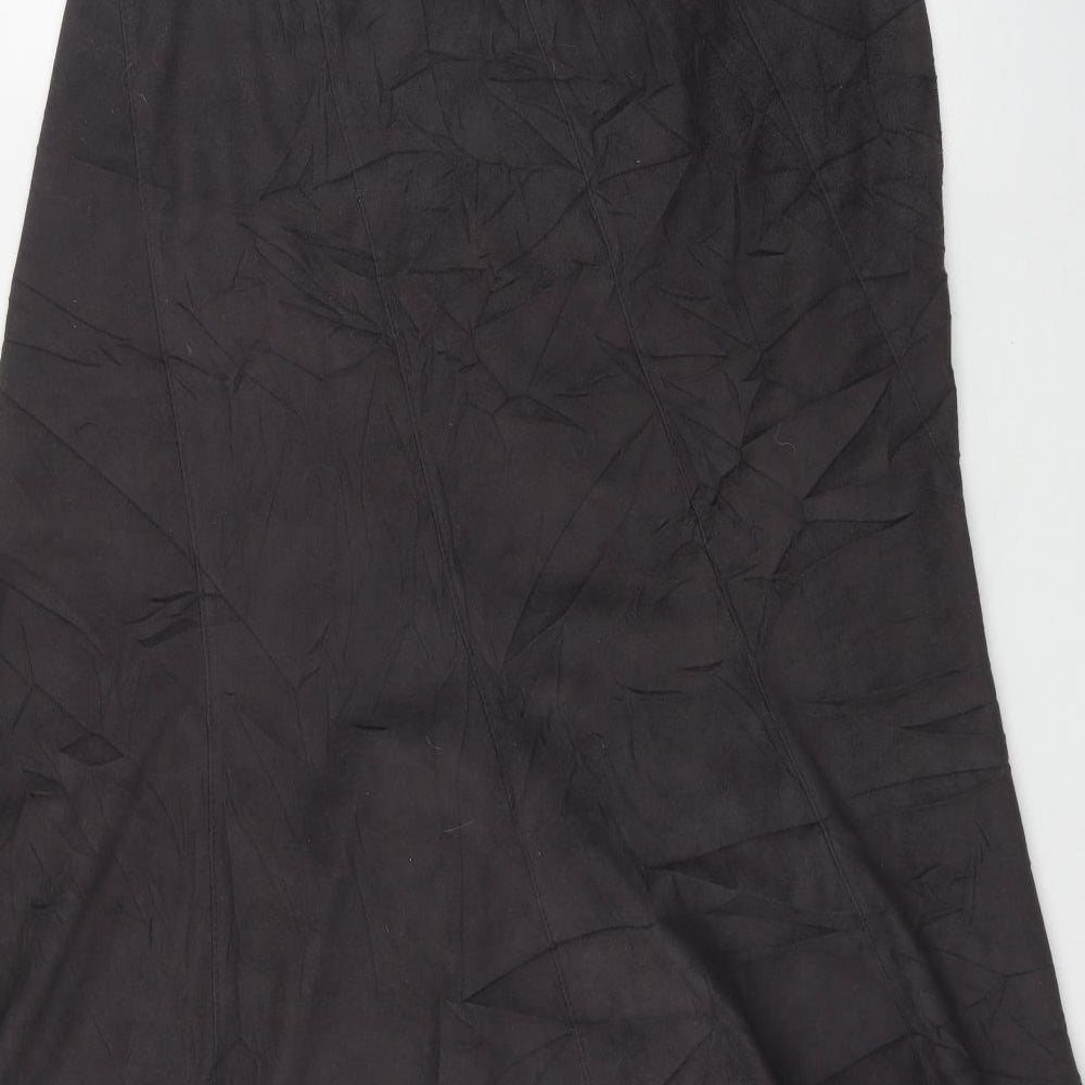 Marks and Spencer Womens Grey  Polyester Flare Skirt Size 16
