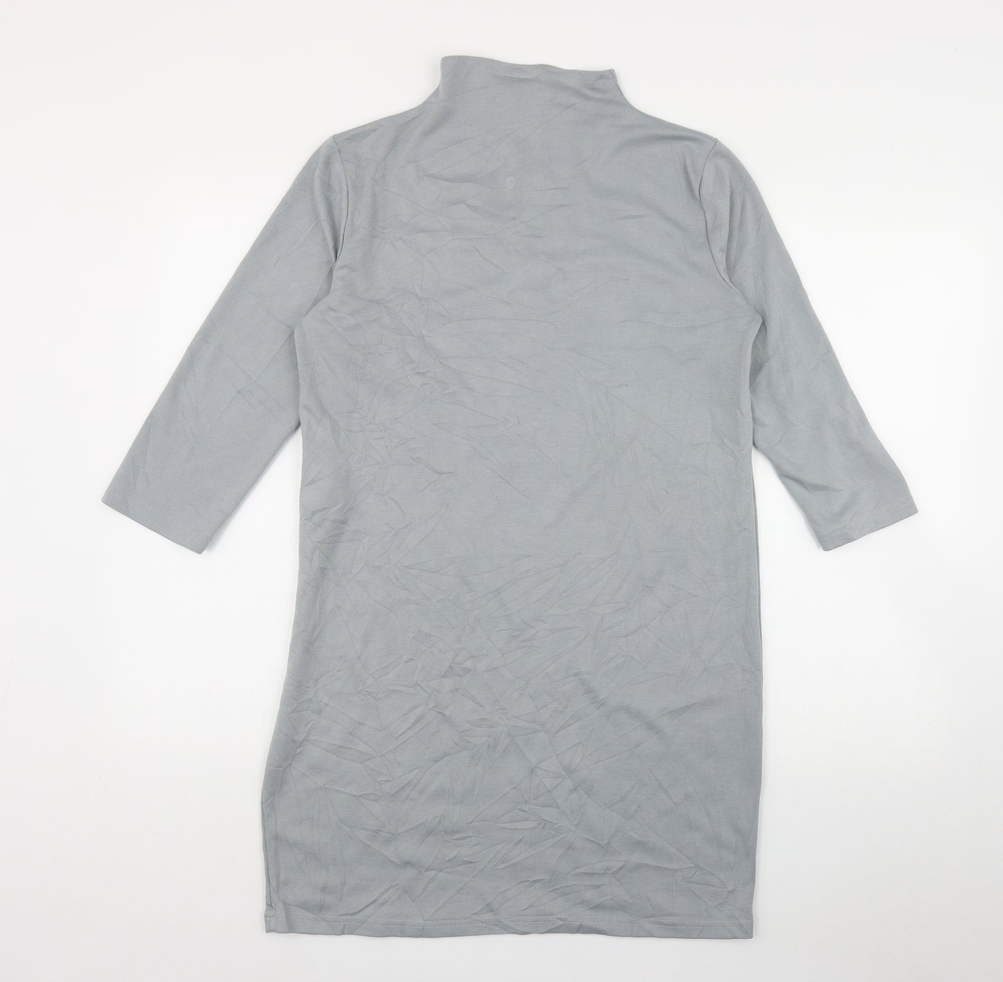 VILA Womens Grey  Polyester A-Line  Size M  High Neck Zip