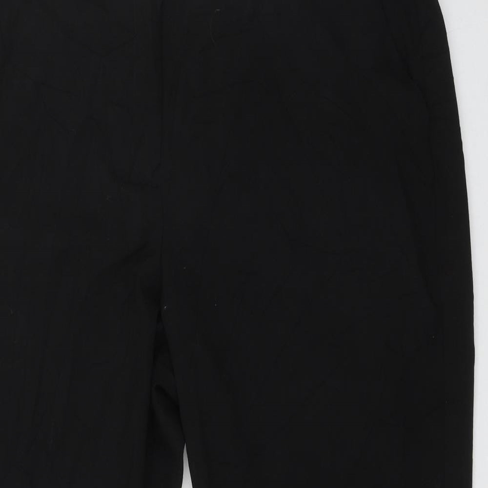 M&Co Womens Black  Polyester Trousers  Size 18 L29 in Regular Zip