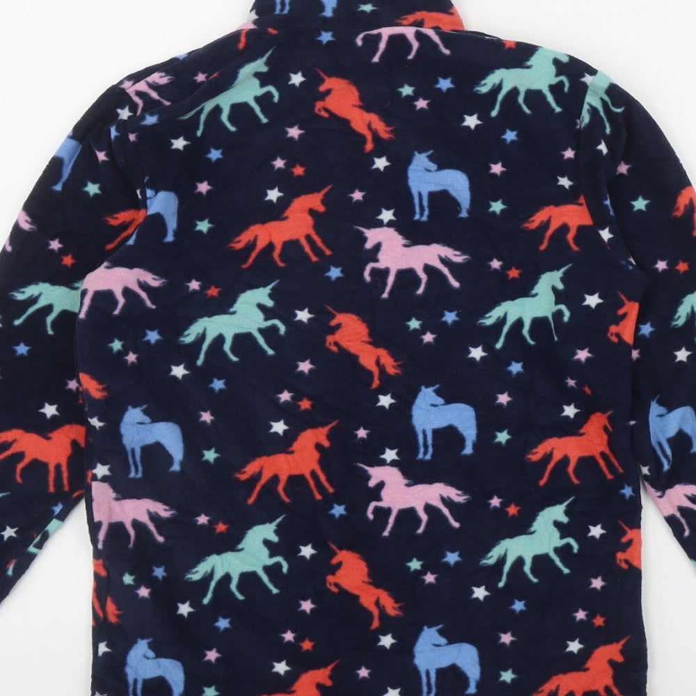 Mountain Warehouse Girls Black Geometric Polyester Pullover Sweatshirt Size 9-10 Years  Zip