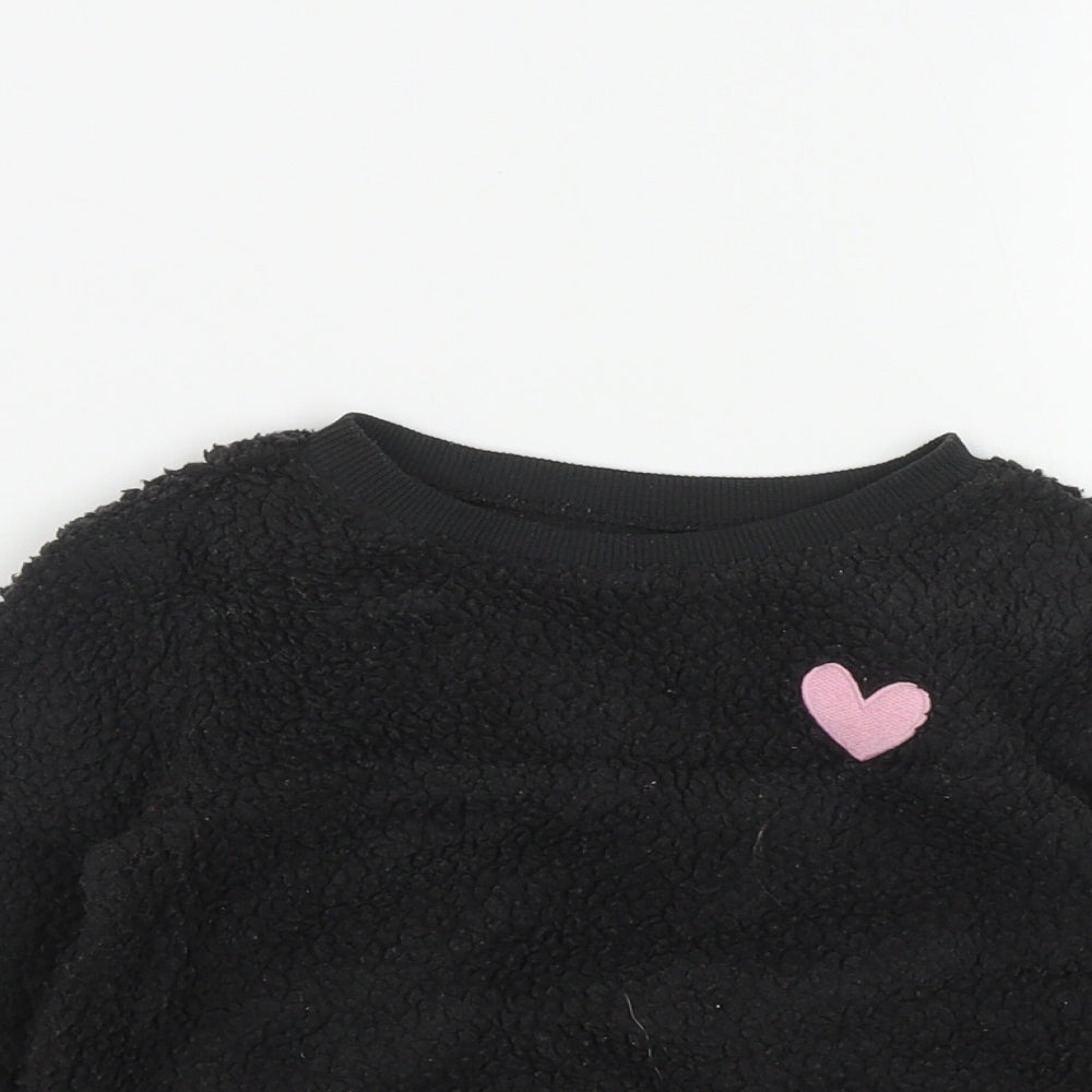 Old Navy Girls Black  Polyester Pullover Sweatshirt Size 2 Years