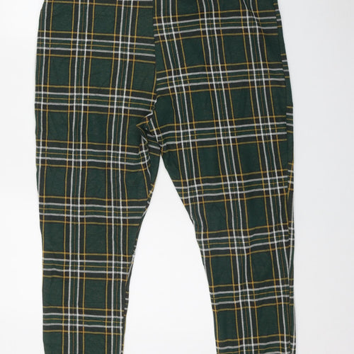 TU Womens Green Plaid Polyester Jegging Trousers Size 20 L28 in Regular