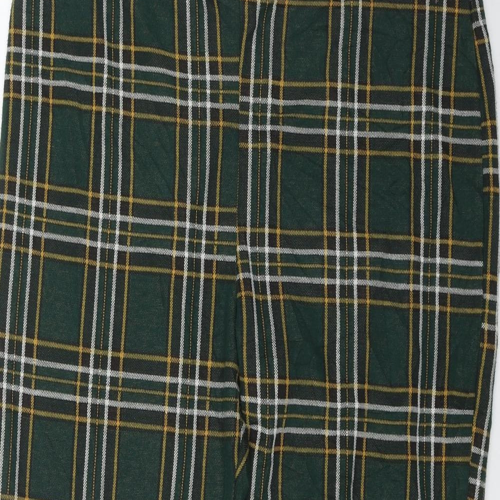 TU Womens Green Plaid Polyester Jegging Trousers Size 20 L28 in Regular