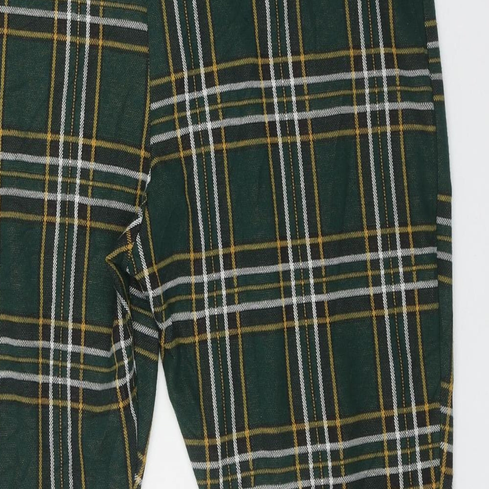 TU Womens Green Plaid Polyester Jegging Trousers Size 20 L28 in Regular