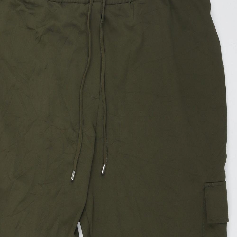 NEXT Womens Green  Polyester Jogger Trousers Size 18 L29 in Regular