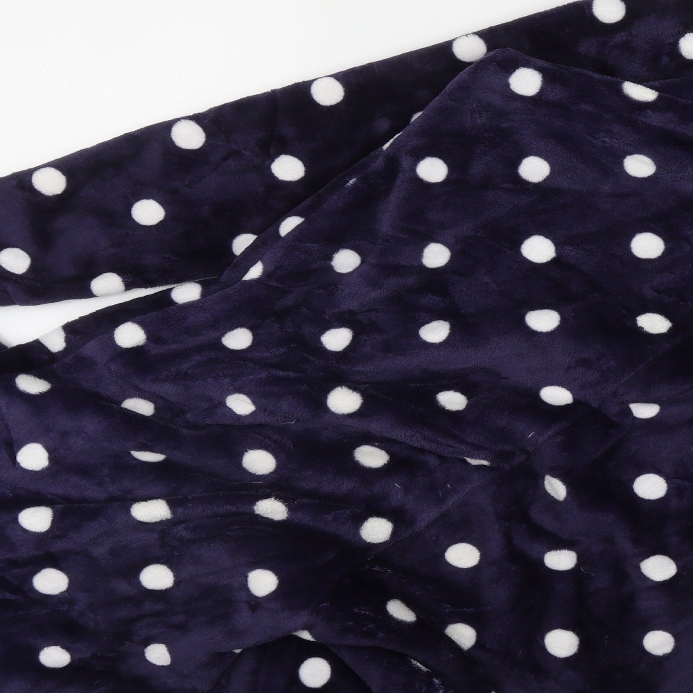 Debenhams Womens Blue Polka Dot Polyester Top One Piece Size 14  Zip