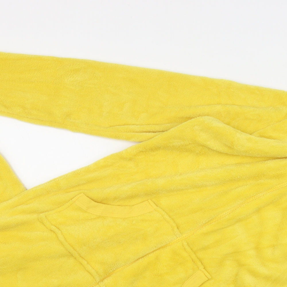 Looney Toons Womens Yellow Solid Polyester Top One Piece Size S  Zip