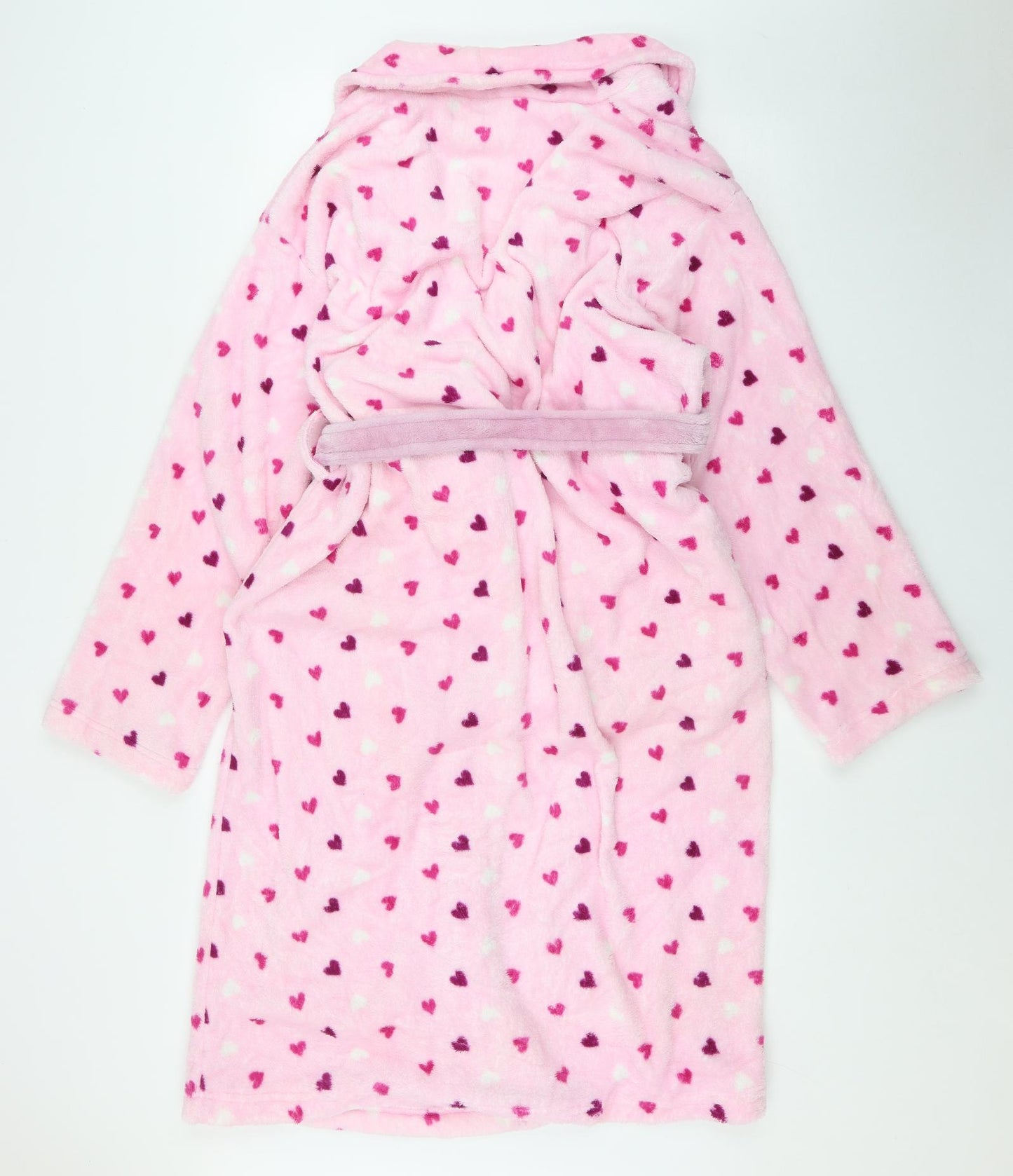 F&F Womens Pink Polka Dot Polyester Top Robe Size L  Tie