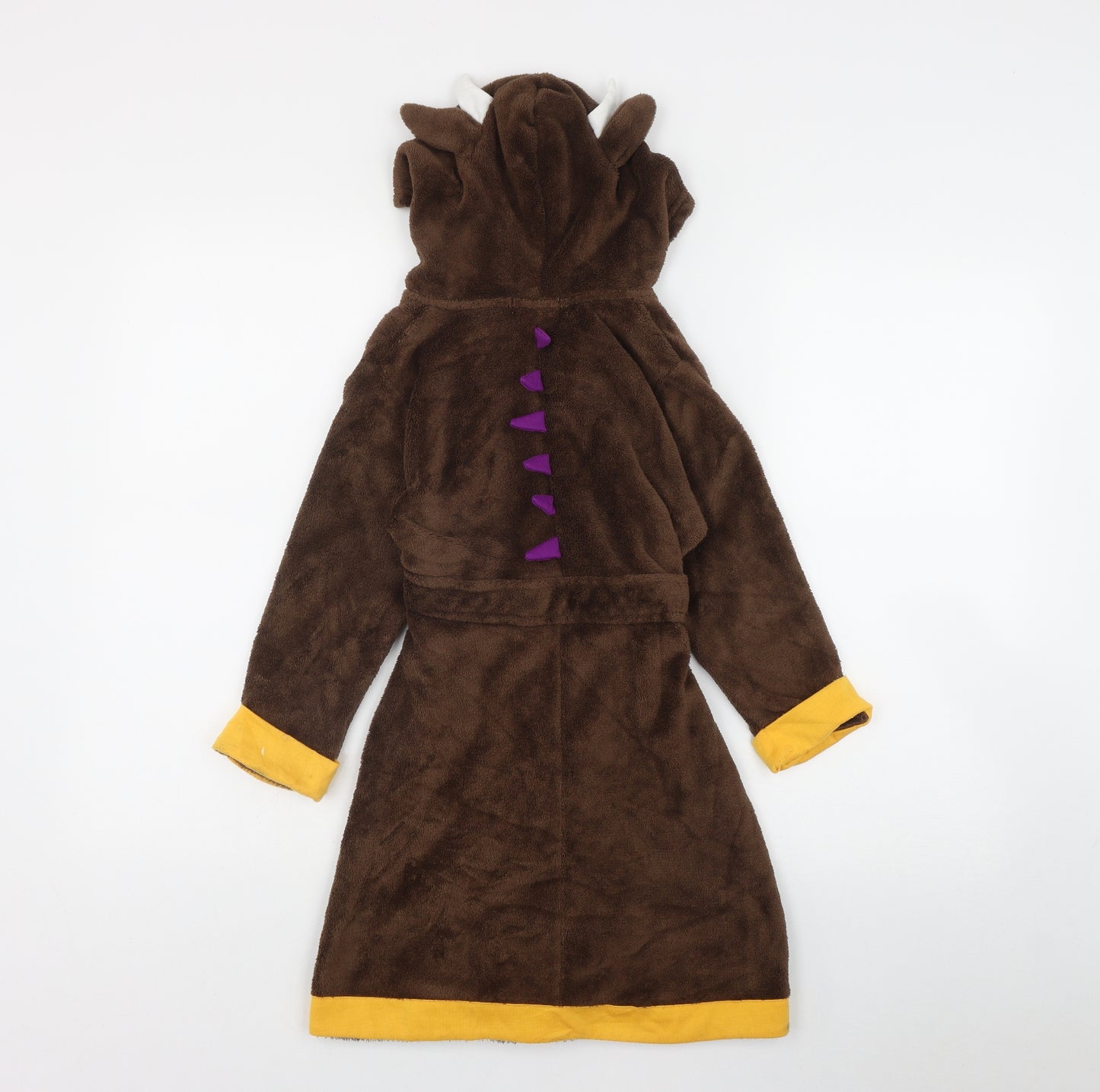 The Gruffalo Boys Brown Solid Polyester  Robe Size 5-6 Years  Tie