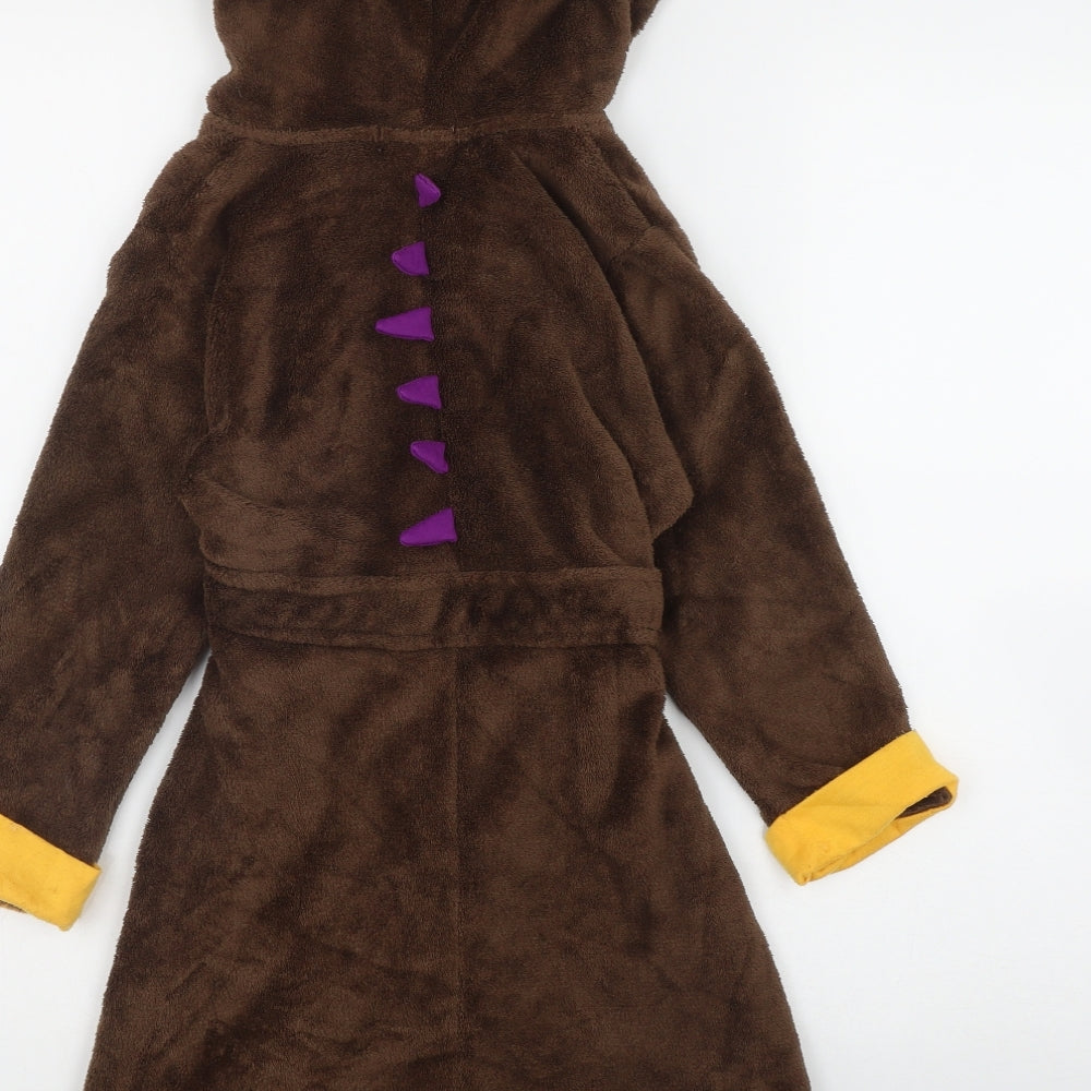 The Gruffalo Boys Brown Solid Polyester  Robe Size 5-6 Years  Tie