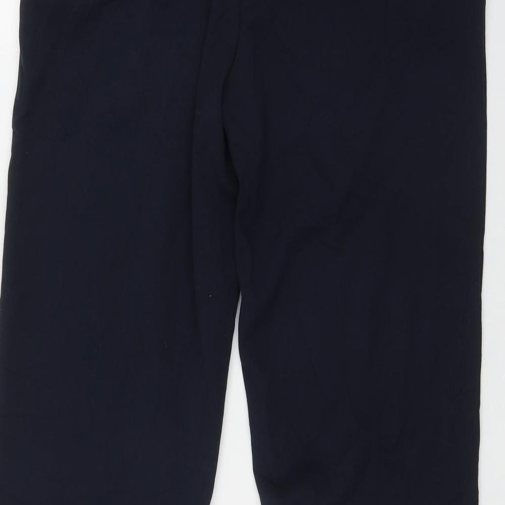Marks and Spencer Womens Blue  Polyester Trousers  Size 10 L32 in Regular Zip