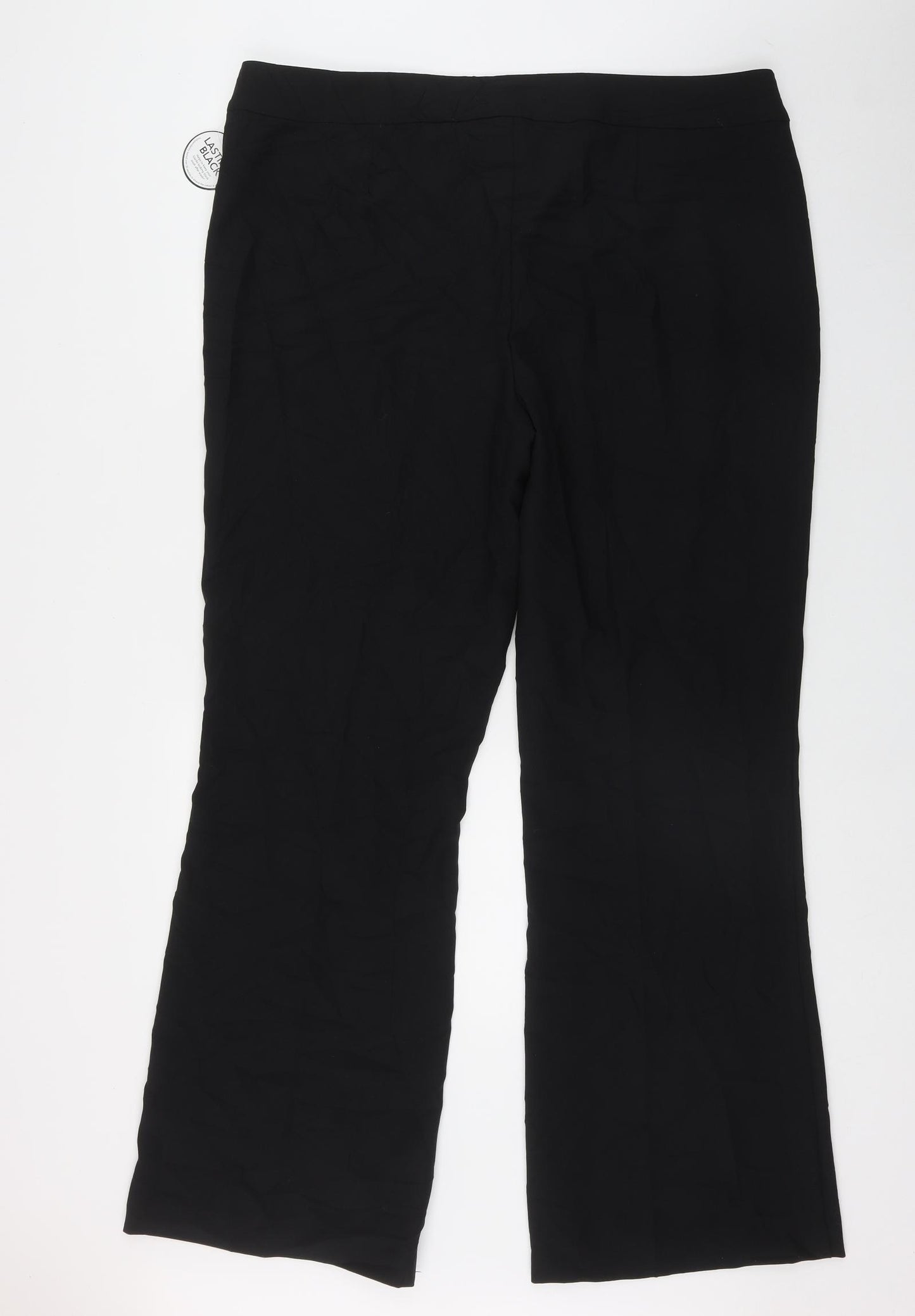 George Womens Black  Polyester Trousers  Size 20 L33.5 in Regular Zip