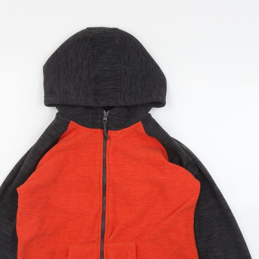 Mountain Warehouse Boys Orange  Polyester Full Zip Hoodie Size 13 Years  Zip