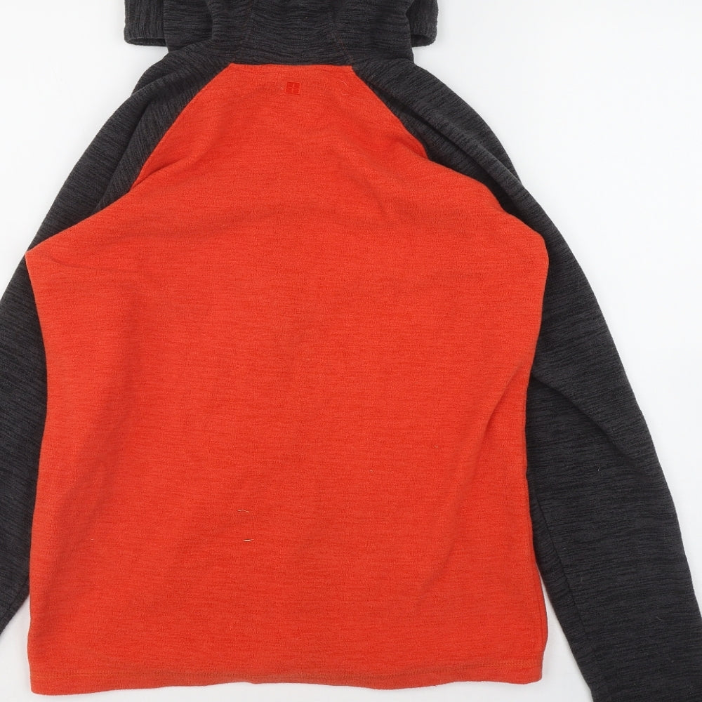 Mountain Warehouse Boys Orange  Polyester Full Zip Hoodie Size 13 Years  Zip