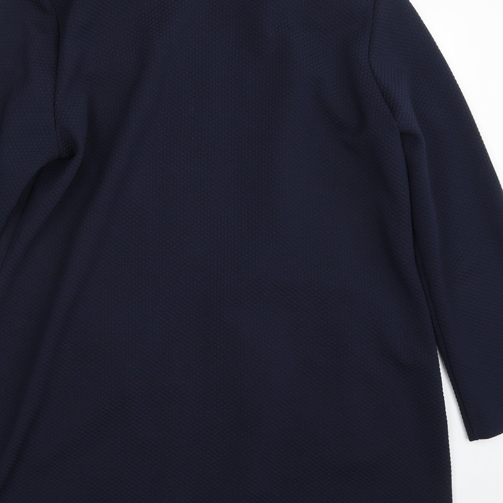 Dunnes Stores Womens Blue   Overcoat Coat Size 14  Hook & Eye
