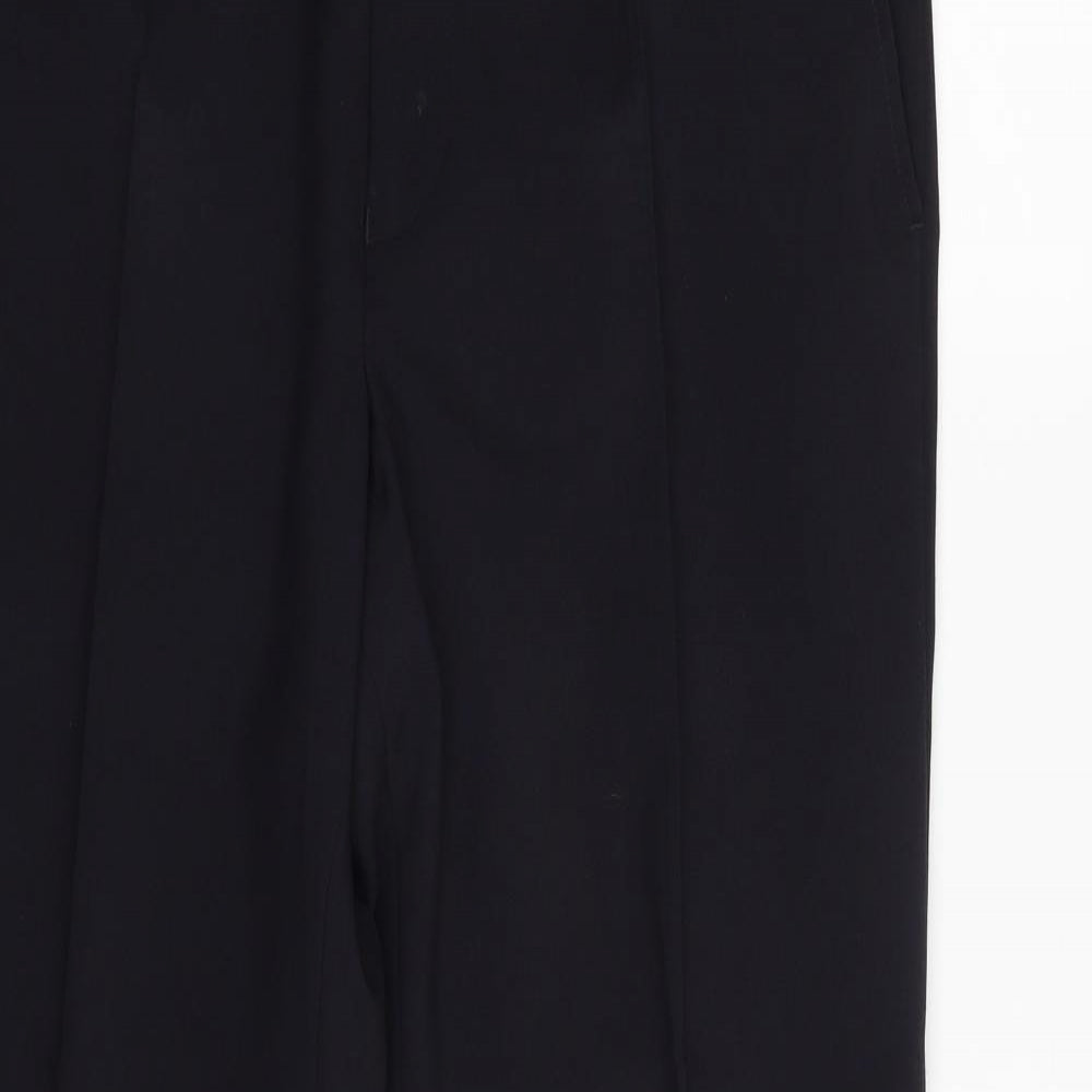 Marks and Spencer Mens Blue  Polyester Dress Pants Trousers Size 34 in L33 in Regular Zip