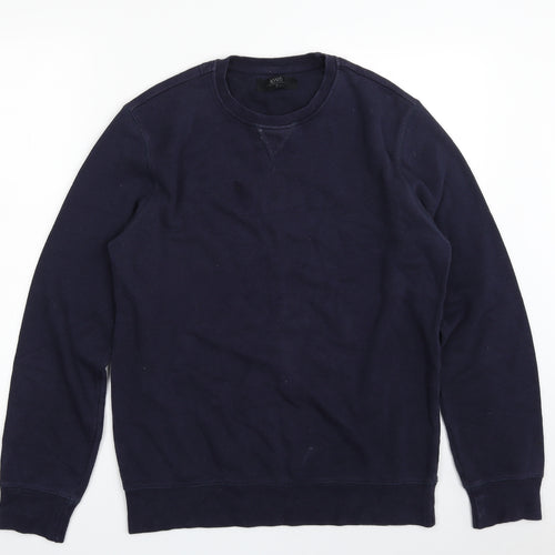 Matalan Mens Blue  Cotton Pullover Sweatshirt Size S