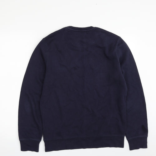 Matalan Mens Blue  Cotton Pullover Sweatshirt Size S