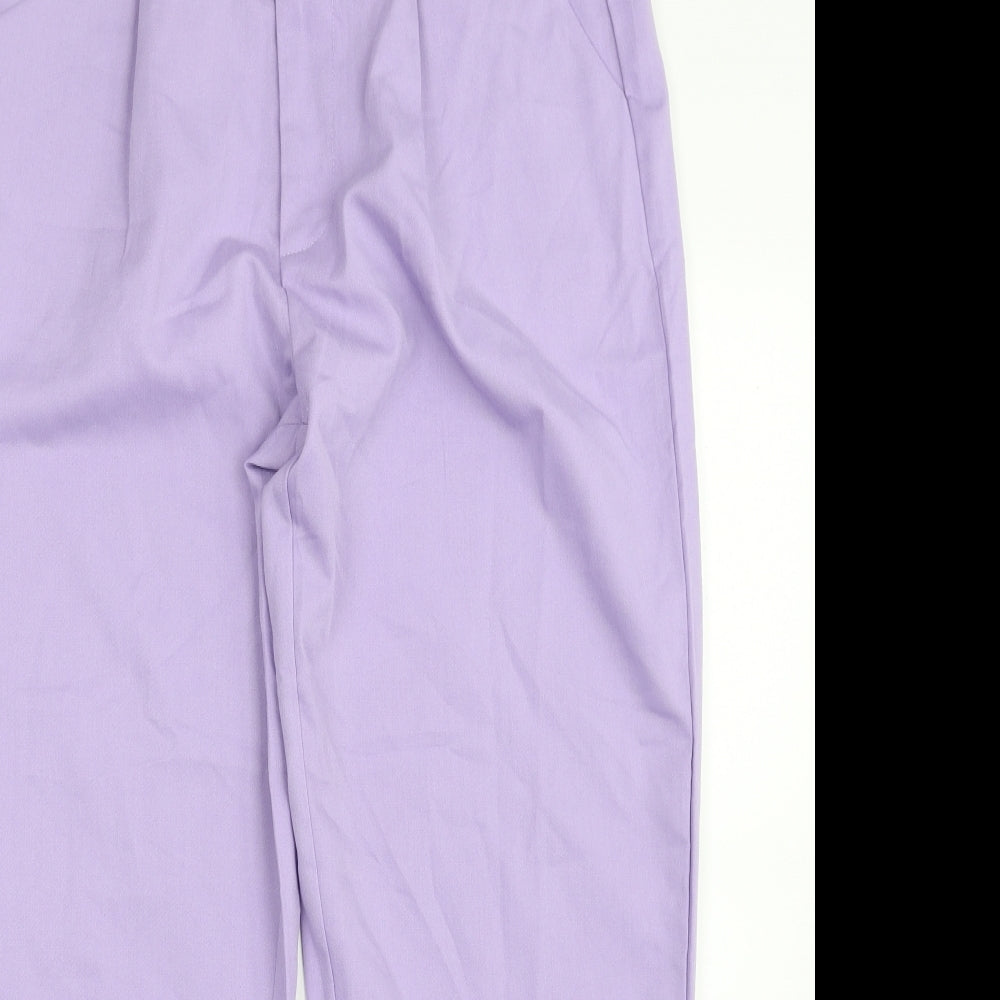 SheIn Womens Purple  Polyester Trousers  Size L L27 in Regular Zip