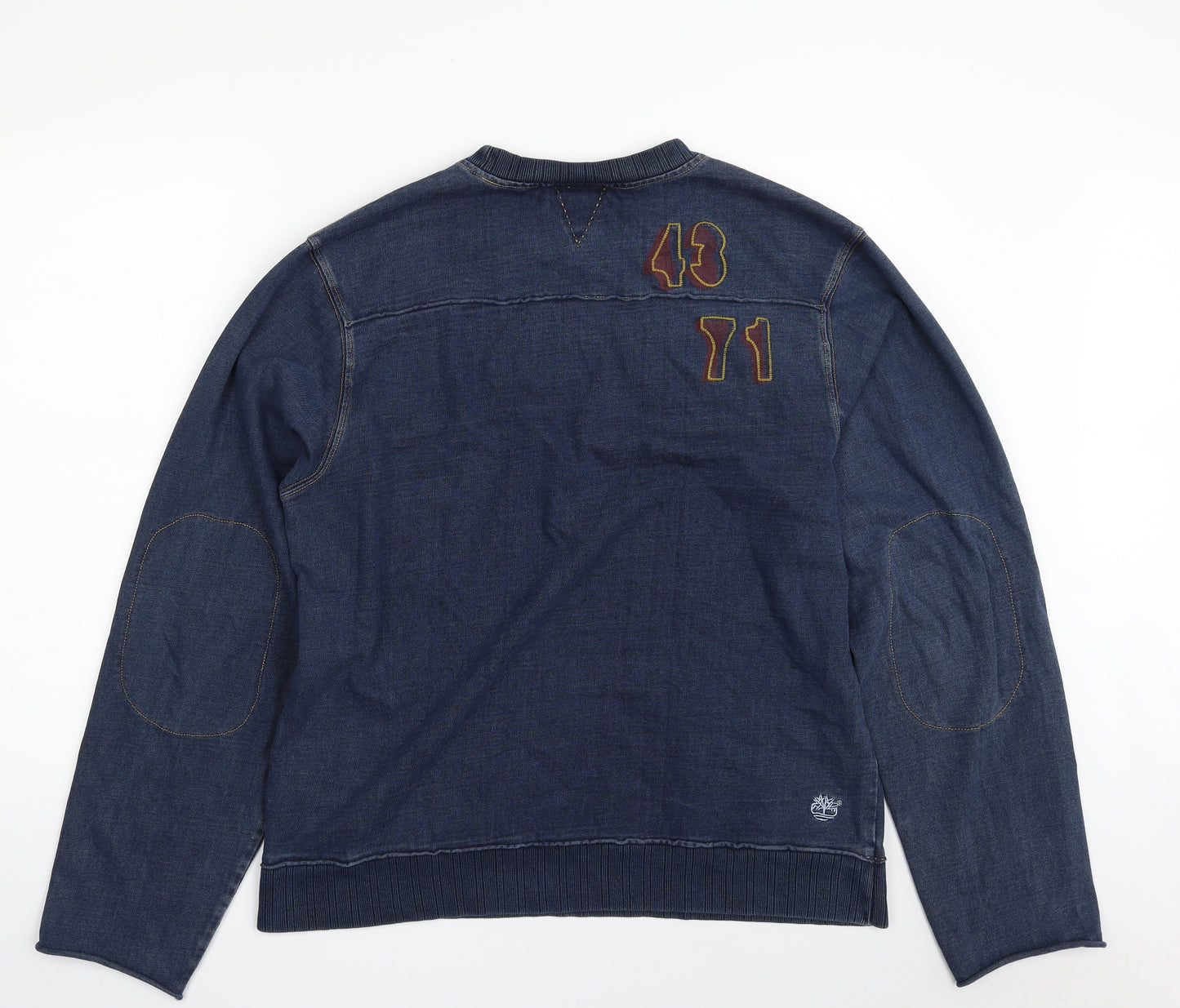 Timberland Mens Blue  Cotton Pullover Sweatshirt Size L