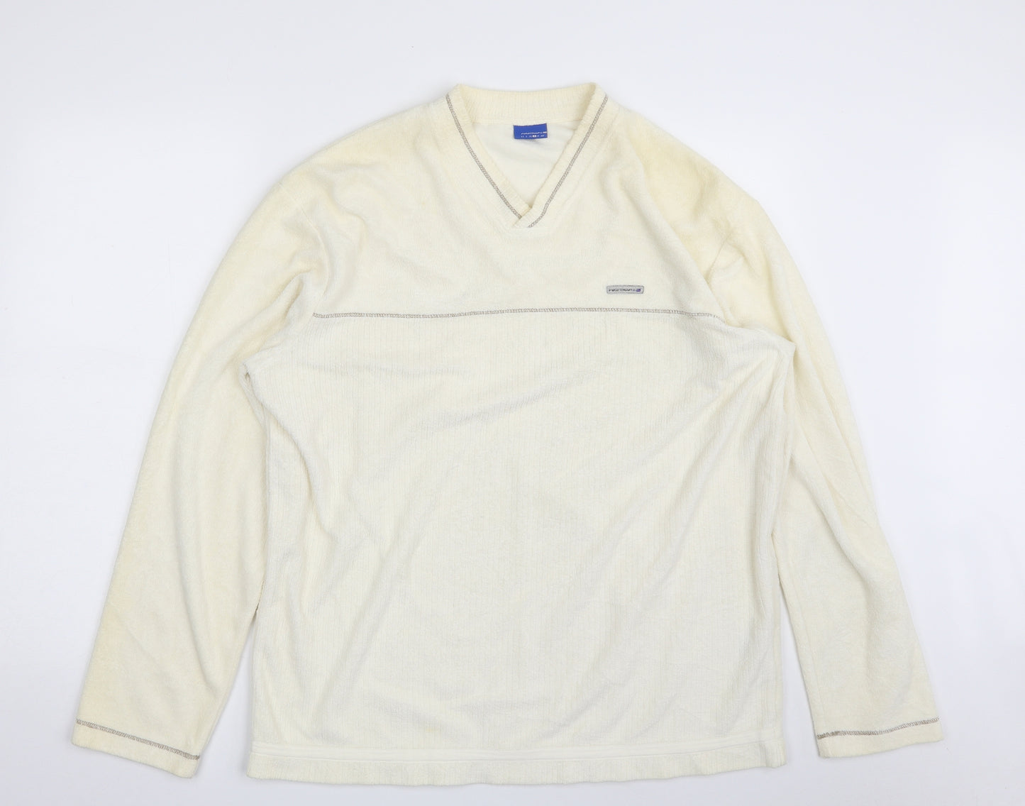 Firetrap Mens Ivory  Cotton Pullover Sweatshirt Size L