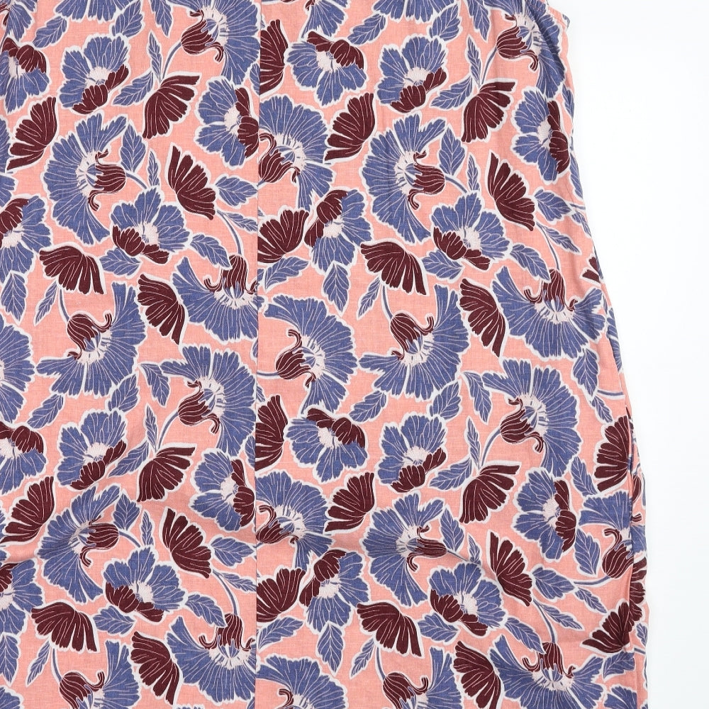 NEXT Womens Multicoloured Floral Linen Shift  Size 20  Boat Neck Pullover