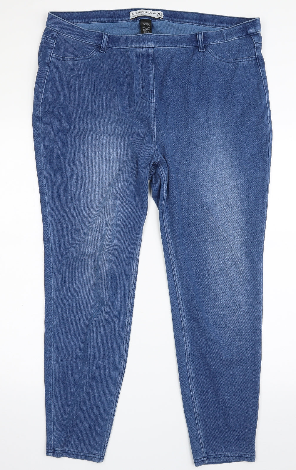 NEXT Womens Blue  Cotton Jegging Jeans Size 20 L27 in Slim