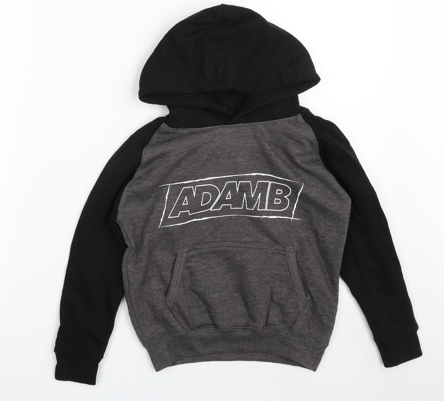 All We Do is Boys Grey  Cotton Pullover Hoodie Size 5-6 Years  Pullover - ADAMB