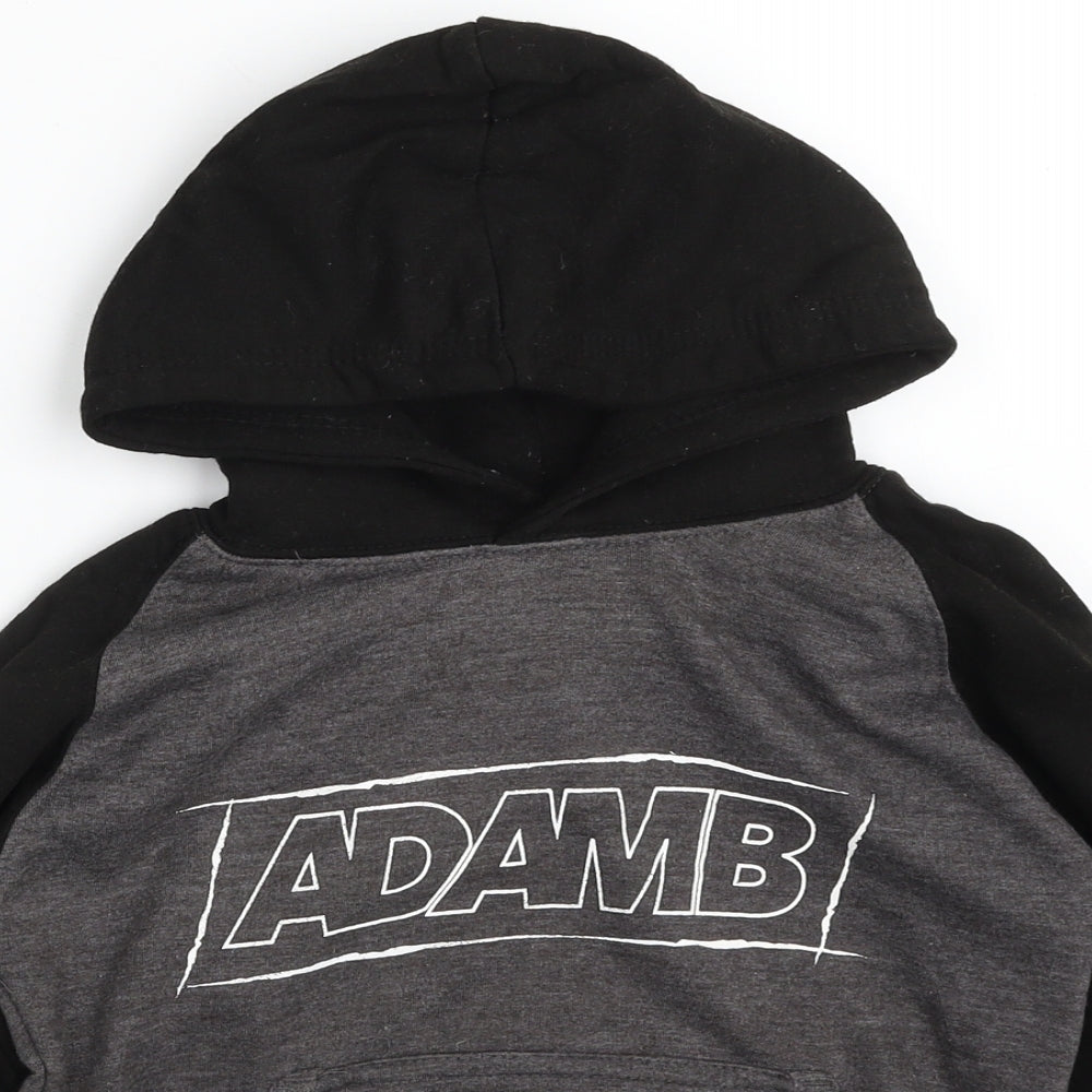 All We Do is Boys Grey  Cotton Pullover Hoodie Size 5-6 Years  Pullover - ADAMB